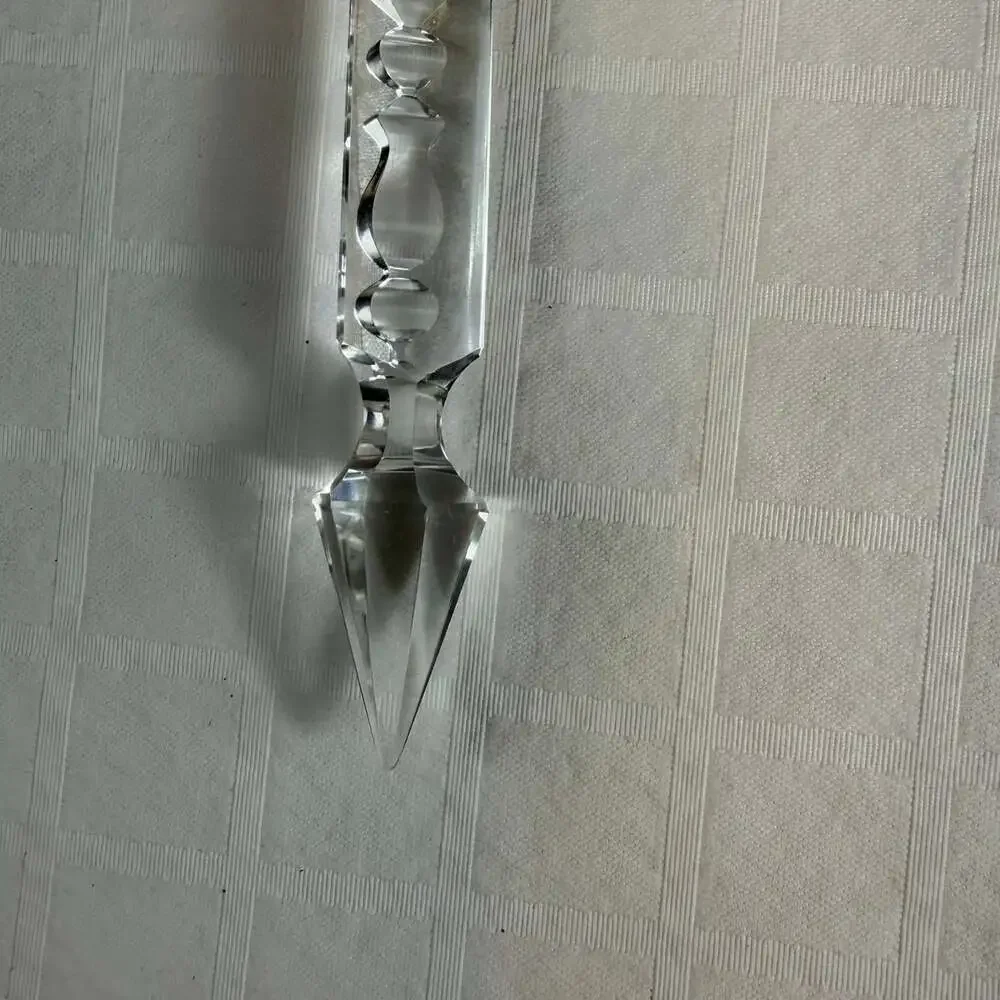 Clear Faceted Crystal Chandelier Prism Drops w/ Octagon Connector 6